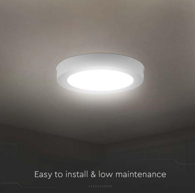 Pannello led V-tac montaggio in superficie retroilluminato 12W 3000K VT-60012-RD -  7873 05