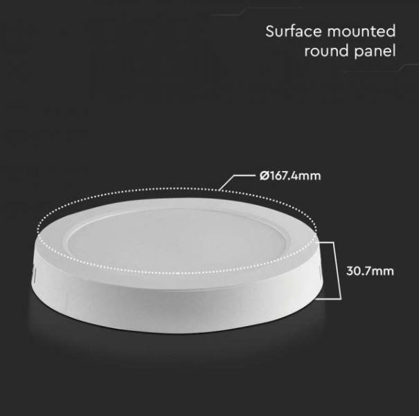 Pannello led V-tac montaggio superficie retroilluminato 12W 4000K VT-60012-RD - 7874 03