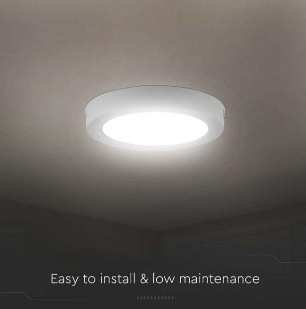 Pannello led V-tac montaggio in superficie retroilluminato 6W 3000K VT-60006-RD - 7870 06