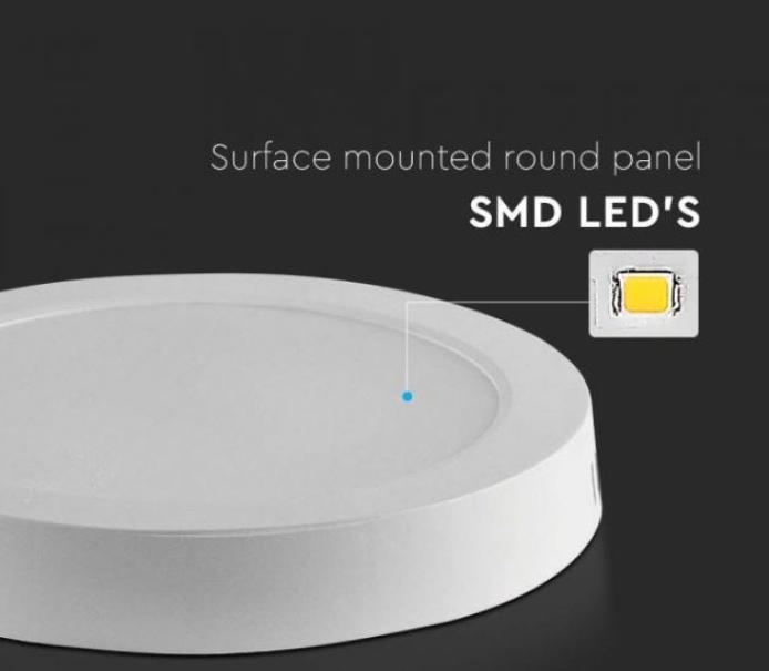 Pannello led V-tac montaggio in superficie retroilluminato 6W 6500K VT-60006-RD - 7872 05