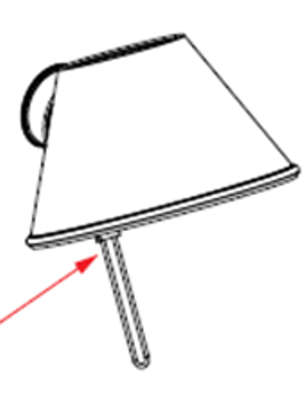 schema tecnico ricambio riflettore Tolomeo Mini in alluminio