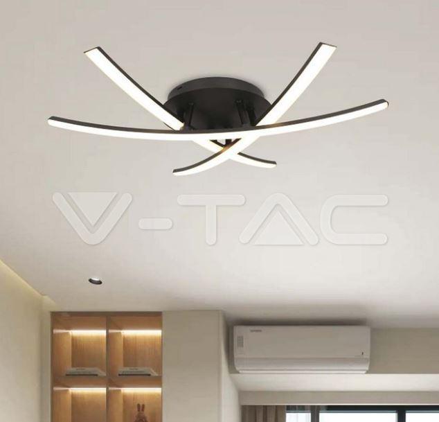 Lampada a plafone led V-tac 20W 3000K nero VT-7792 - 7005 02