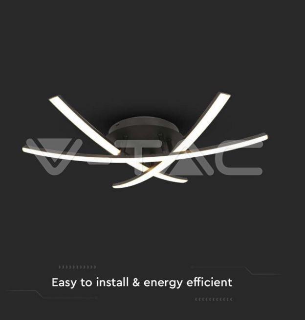 Lampada a plafone led V-tac 20W 3000K nero VT-7792 - 7005 03