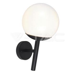 Lampada da parete  da esterno 1xe27 ip44 nero opaco vt-1224 - 11824