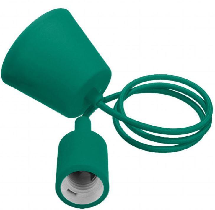 v-tac v-tac lampada a sospensione silicone attacco e27 colore verde 3486 - foto 1