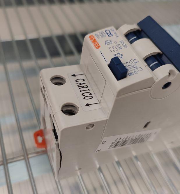Interruttore magnetotermico differenziale Gewiss 2P 20A tipo AC curva C - GW94138 03