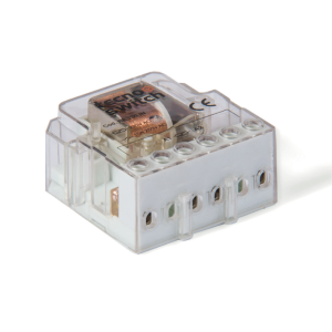 Relè meccanico ad impulsi  10a 12vac 4 pulsanti - re012in