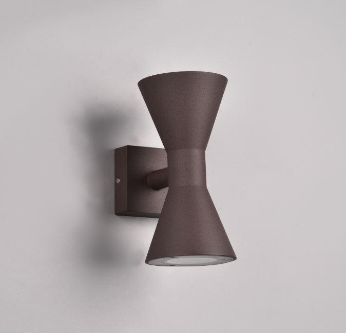 Applique Trio Lighting Ardas 2xGU10 IP44 biemissione ruggine - 212560224 02