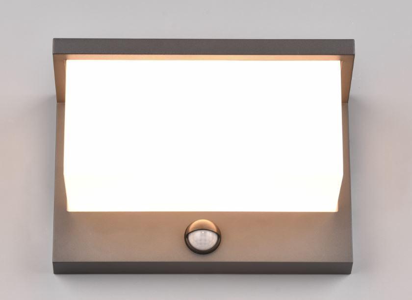 Lampada da parete led Trio Lighting Nestos 13W 3000K con sensore di movimento antracite - 240969142 02