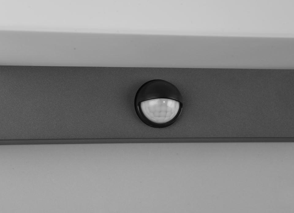 Lampada da parete led Trio Lighting Nestos 13W 3000K con sensore di movimento antracite - 240969142 03