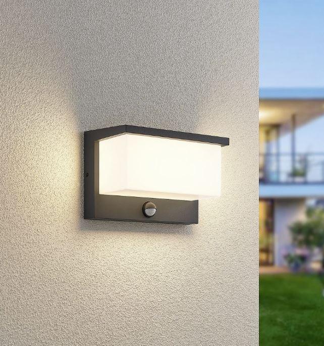 Lampada da parete led Trio Lighting Nestos 13W 3000K con sensore di movimento antracite - 240969142 04