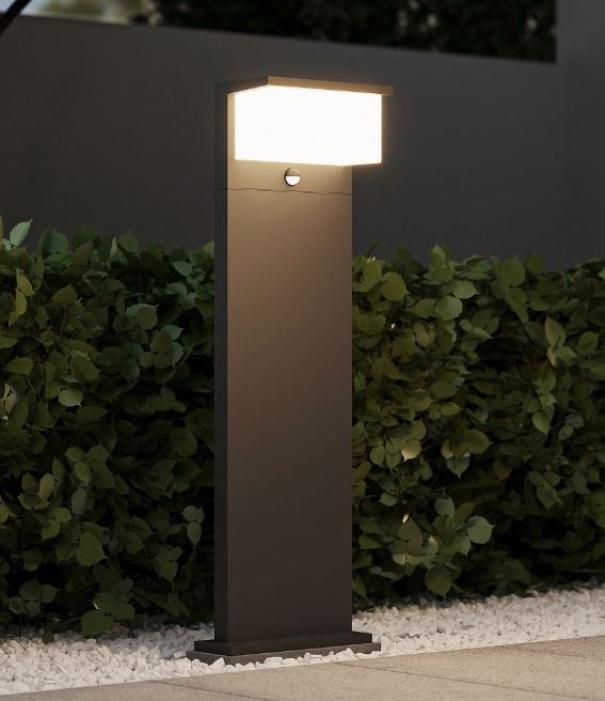 Palo alto led Trio Lighting Nestos 13W 3000K con sensore di movimento antracite - 440969142 04