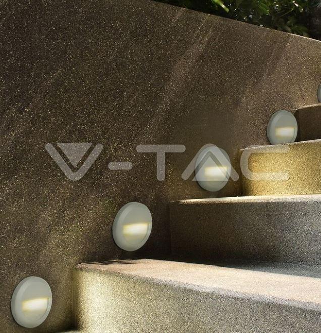 Segnapasso led V-tac 2W 3000K IP65 grigio VT-1142 - 1319 - 211319 06