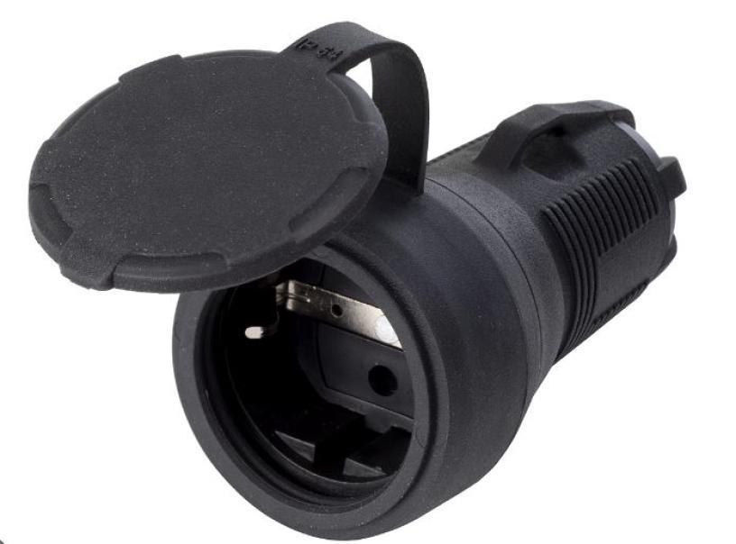 Presa Elettrica Da Incasso PCE IP54 - Colore Nero - Qualità Originale