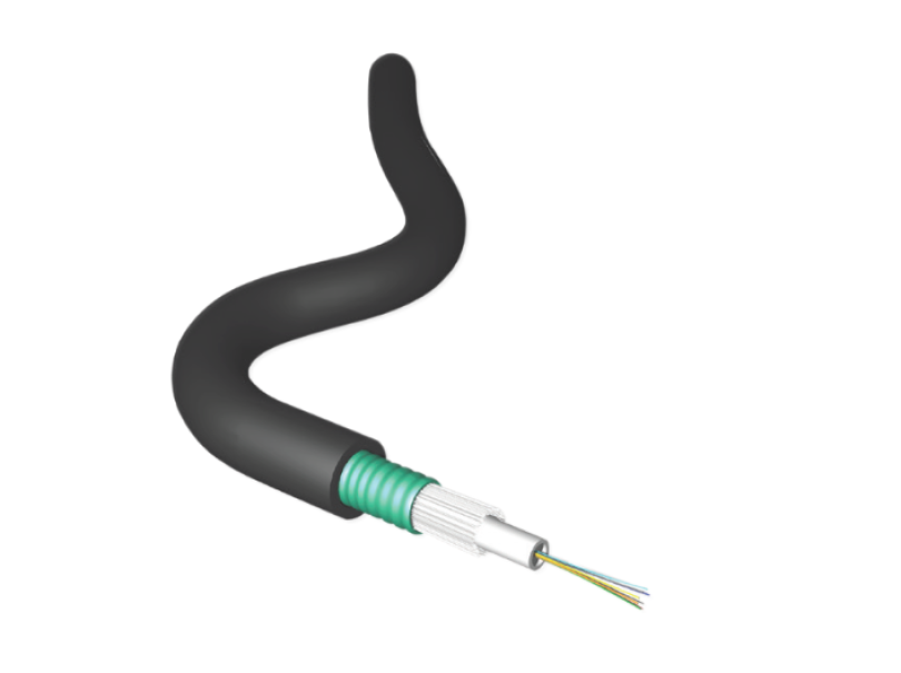 cavo fibra ottica os2 12 fibre guaina nera sezione interna