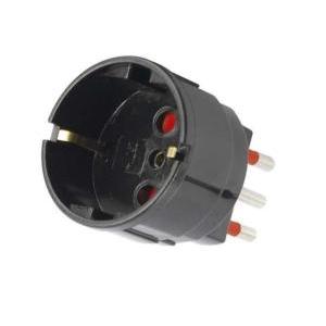Adattatore  presa schuko 10/16a e spina 16a nero - rs7701n