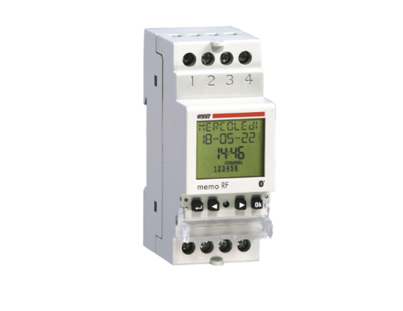 Interruttore elettronico digitale Vemer memo RF orario/astronomico con bluetooth e Bus RF -  VE790200 01