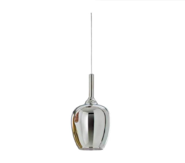 Kit sospensione in vetro Gea Luce Ofelia max 60W 1xE27 cromo specchiato - OFELIA S/10 C 01