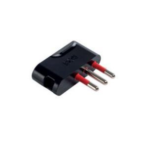 Spina mobile  materiale elettrico 2p+t 16a nero - rs9707n