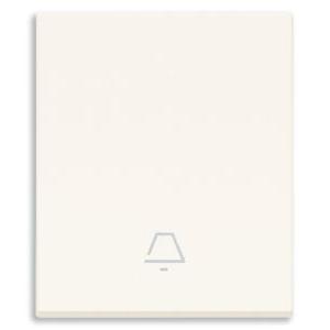 Tasto intercambiabile con simbolo basso campanello  linea 2m bianco - 31000.2cb