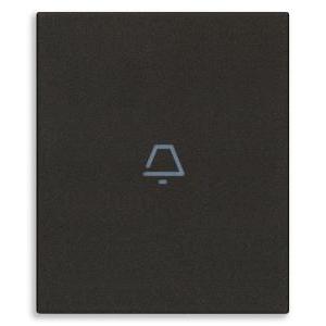 Tasto intercambiabile con simbolo campanello  linea 2m nero - 31000a.2cg