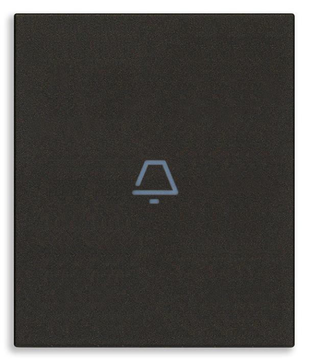 Tasto intercambiabile con simbolo campanello Vimar Linea 2M nero - 31000A.2CG 01