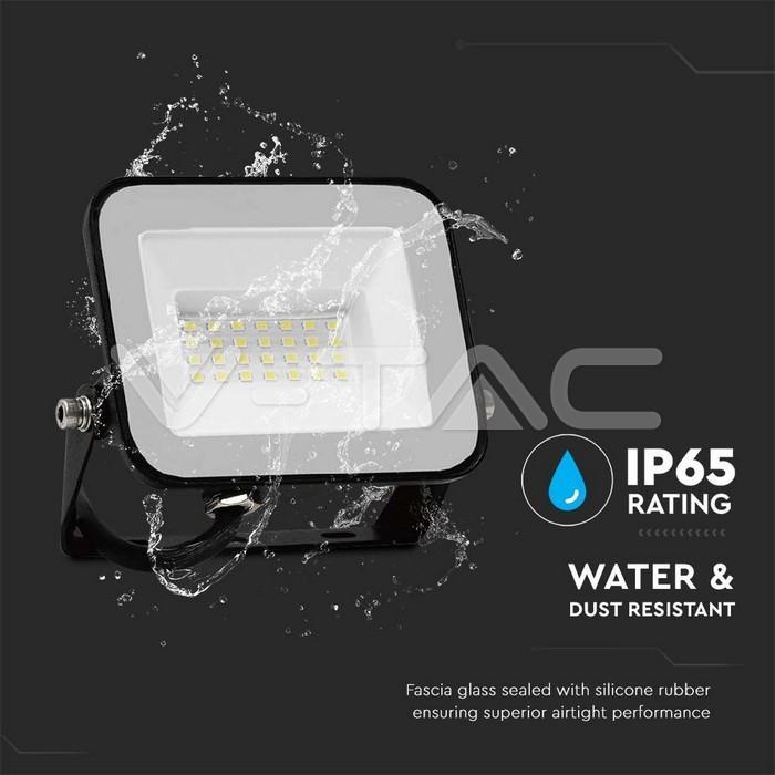 Proiettore LED V-tac 20W luce naturale 4000K colore nero VT-44020 - 10015 05