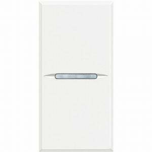 Axolute pulsante assiale 1 polo normalmente aperto 10a 1 modulo colore bianco hd4005n