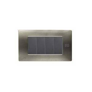 Flexa placca 4 moduli tecnopolimero colore titanio 11804.tt