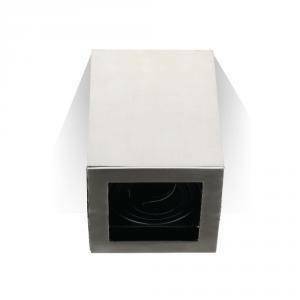 Faretto quadrato nichel satinato in alluminio attacco gu10 3632