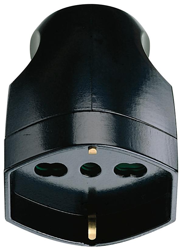Presa universale Vimar 2P+T 16A assiale nero - 00225 01