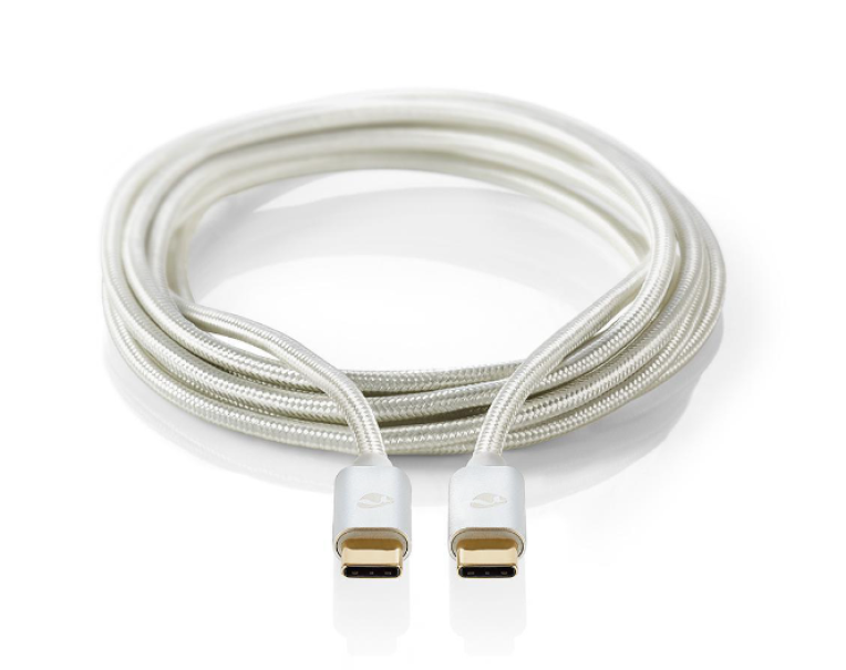 Cavo USB-C Nedis 100W da 2m argento - CCTB60800AL20 02