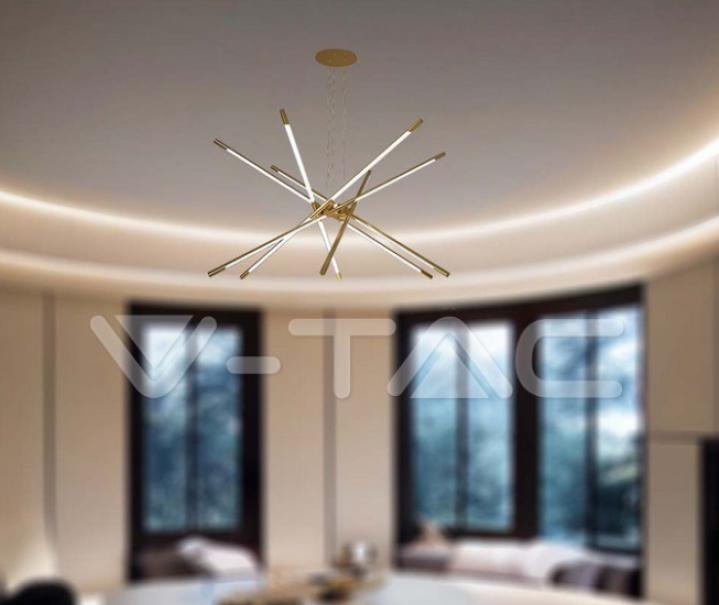 Lampada a sospensione led V-tac 42W 3000K corpo in oro VT-7922-G -  15343 05