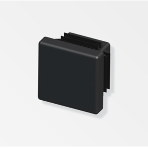 Tappi a lamelle quadrati  aluminium 19.5mm nero 2pz - 29828