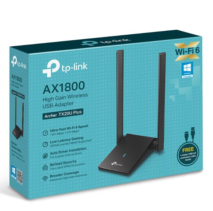 Scheda di rete Tp-Link Wi-Fi 6 AX1800 con doppia antenna e adattatore Usb -  ARCHERTX20UPLUS 04