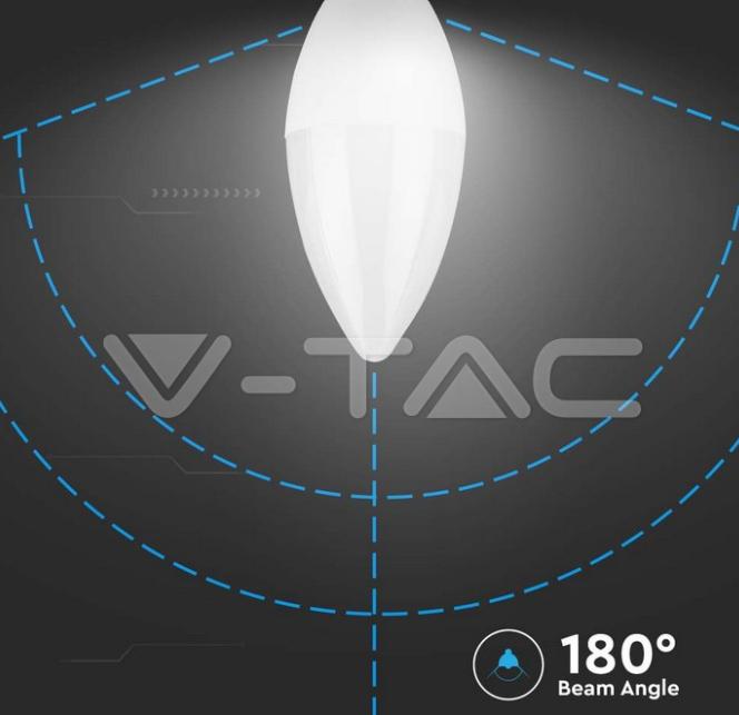 Lampadina led a candela V-tac chip Samsung 6,5W E14 4000K VT-268  - 21112 04