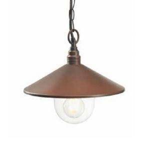 Lampada a sospensione da esterno serie spectre colore corten 60w attacco e27 159/36