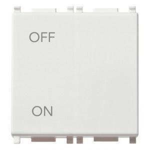 Plana interruttore illuminabile 2 poli 20ax 2 moduli colore bianco 14016.2