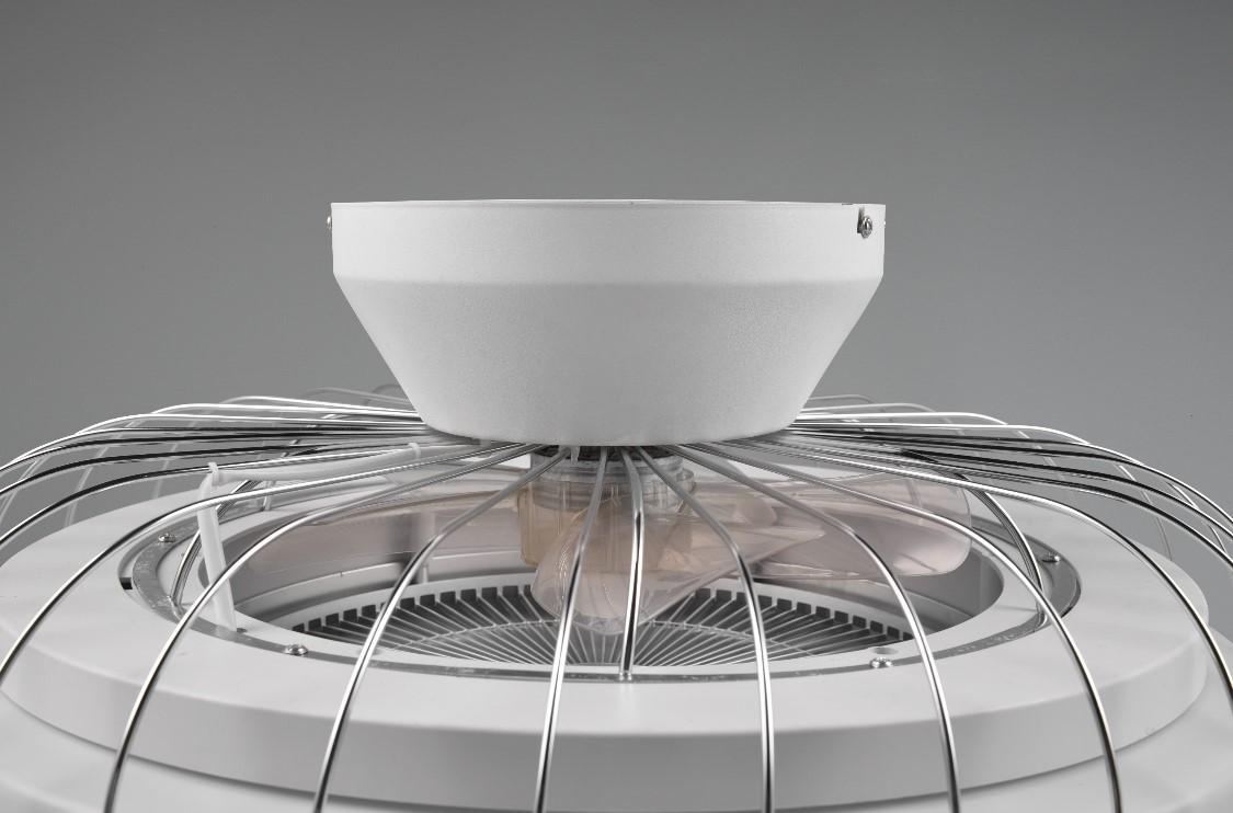 Plafoniera led con ventola Trio Lighting Sandfjord 30W 2700-6500K cromo - R64122106 02