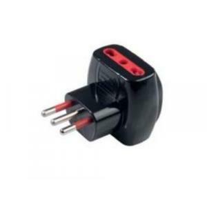 Materiale elettrico adattatore triplo 2p+t 10a 250v colore nero rs78042t