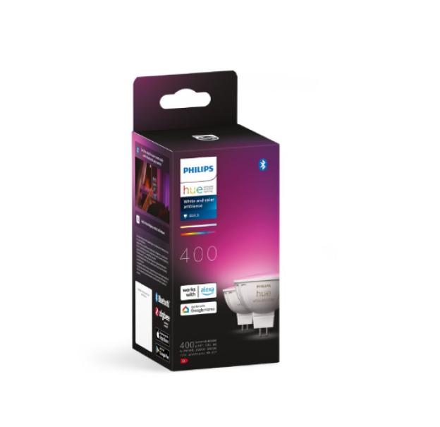 2 Lampadine led MR16 Philips Hue GU5,3 6,3W 2000-6500K White and Color Ambiance - 49164900 04
