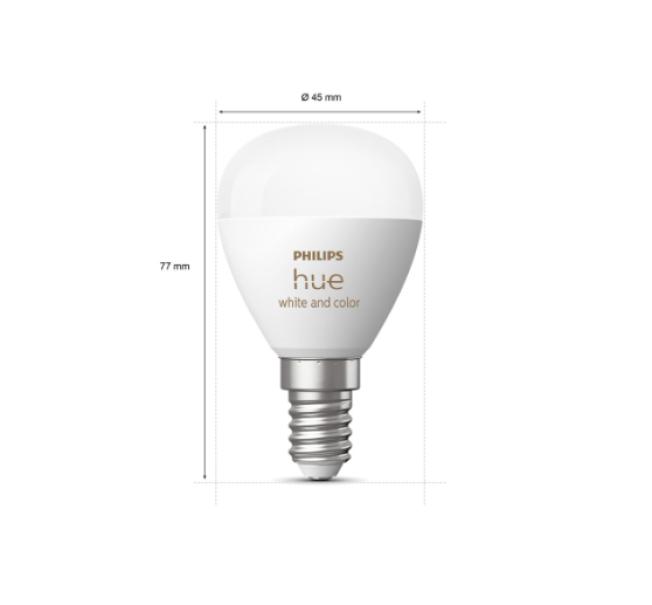 Lampadina led P45 Philips Hue E14 5,1W 2000-6500K White and Color Ambiance - 49122900 03