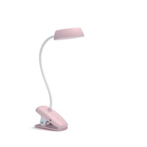Lampada da tavolo led  donutclip con batteria integrata 3w 4000k rosa - 39687600