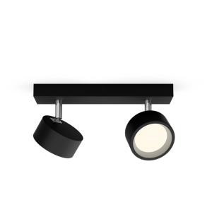 Faretto led  bracia 2 luci 11w 2700k nero - 17484900