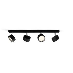 Faretto led  bracia 4 luci 22w 2700k nero - 17488700