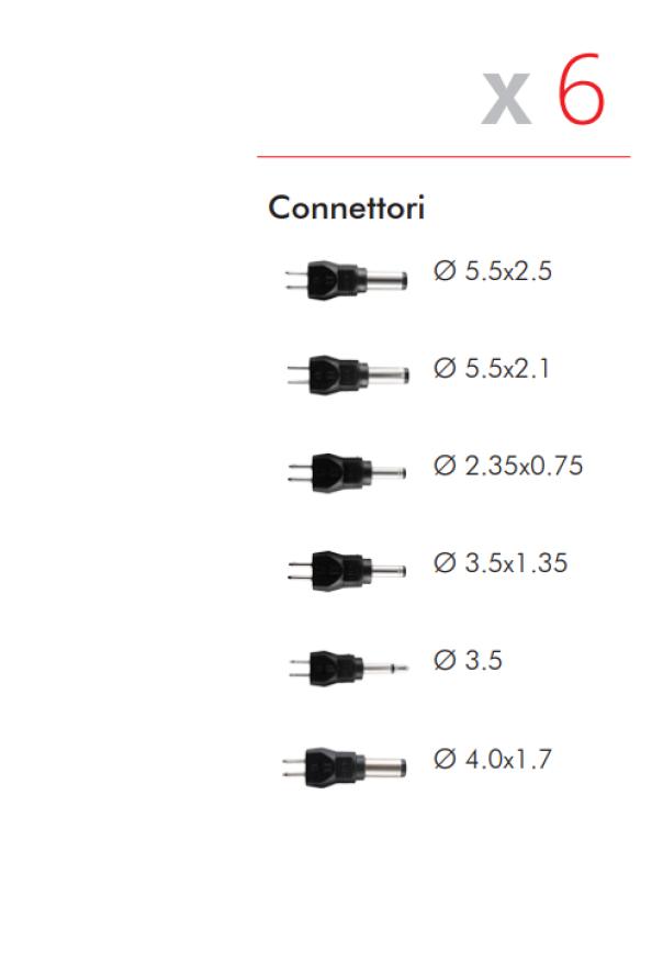 Alimentatore Switching Alpha Elettronica 24W con 6 connettori - KD2510/2 05