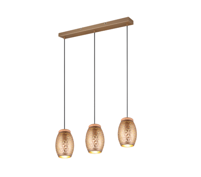 Sospensione Trio Lighting Bidar 3xE27 max 28W caffe - R31573065 01