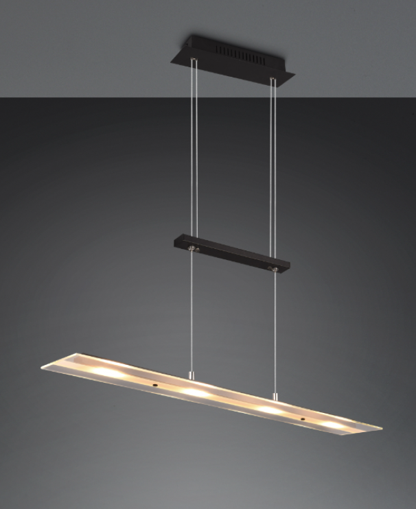 Sospensione led Trio Lighting Milos 4x5W 3000K nero opaco - R32004132 02