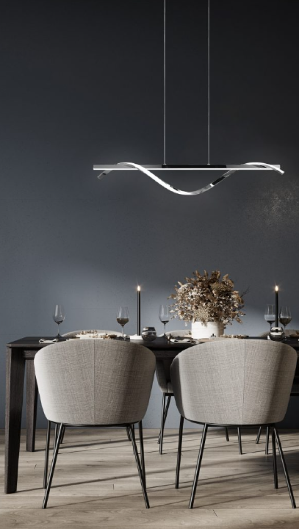 Sospensione led Trio Lighting Isabel 26W 4000K cromo - R32201106 05