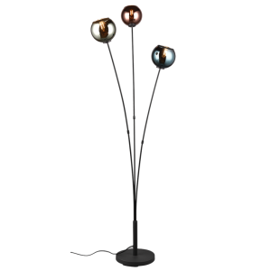 Lampada da terra  sheldon 3xe14 max 10w nero opaco - r41303017